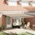 vidaXL Napernyő Anyag tartalmaz Bézs 450 × 300 cm Poliészter