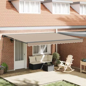   vidaXL Napernyő keret Bézs 450 × 300 cm Poliészter PU bevonattal