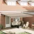 vidaXL Napernyő keret Bézs 450 × 300 cm Poliészter PU bevonattal