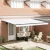vidaXL Behúzható napellenző Fehér 450 × 300 cm Poliészter és acél