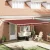 vidaXL Behúzható napellenző Narancs és Barna 450 × 350 cm