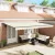 vidaXL Napernyő keret Krém 500 × 300 cm Poliészter PU bevonattal