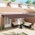 vidaXL Napernyő keret Barna 500 × 300 cm Poliészter PU bevonattal