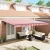 vidaXL Napernyő keret Piros és Fehér 500 × 300 cm