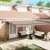 vidaXL Behúzható napellenző LED -es lámpákkal Bézs 500 ×300 cm szövet