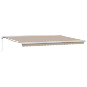   vidaXL Napernyő Bézs 500 x 300 x 165 cm Pamut és Alumínium