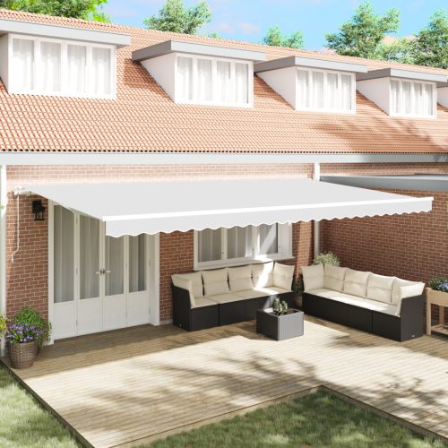 Automatikus Behúzható Napellenző Fehér 600x300 cm