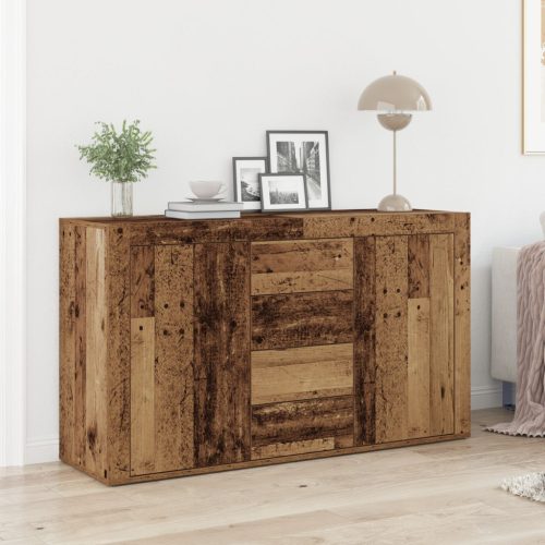 Oldalszekrény Régi fa Tömör újrahasznosított fa 120 x 36 x 69 cm