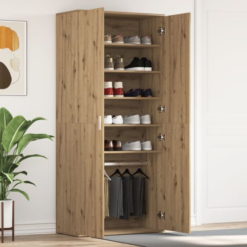 Cipőszekrény Tölgy 80x39x180 cm Mérnök által tervezett fa