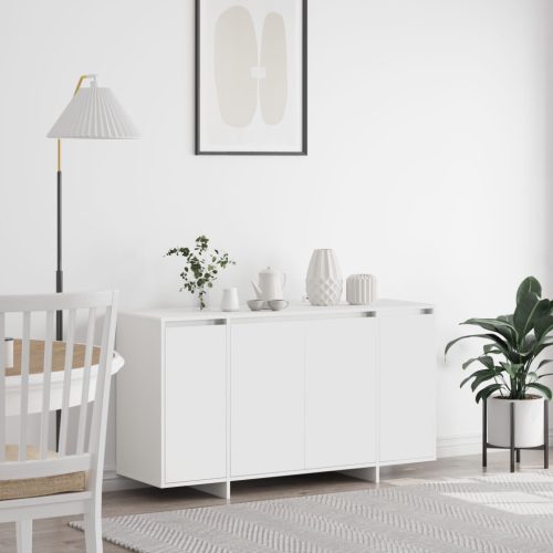 Fehér Oldalszekrény Fehér Fa 135 x 41 x 75 cm Fehér Oldalszekrény
