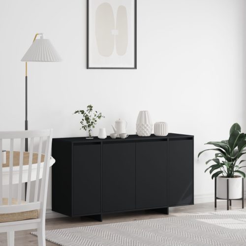 Fekete oldalszekrény Fekete Mérnöki fa 135 x 41 x 75 cm