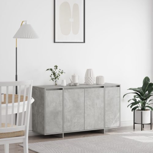 Beton Szürke Oldalszekrény Beton szürke Mérnöki fa 135 x 41 x 75 cm
