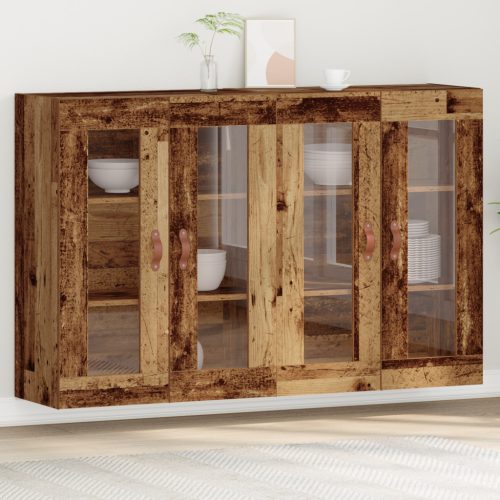 Falra Szerelhető Szekrények 2 db Régi Fa 69.5x34x90 cm Mérnöki Fa