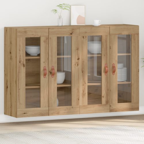 Fali Szekrények 2 db Művészi Tölgy 69,5x34x90 cm Mérnöki Fa
