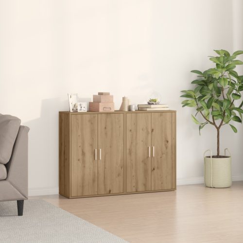 Szekrények 2 db Kézműves tölgy 60x31x84 cm Szerelt fa