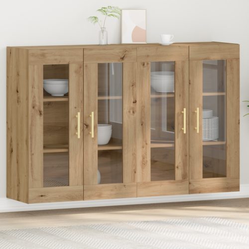 Fali Szekrények 2 db Artisan Tölgy 69,5x34x90 cm Épített Fa
