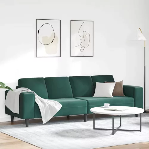 Nappali Kanapé Sötétzöld 250 x 77 x 76 cm