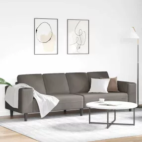 Kanapé Világosszürke 250 x 77 x 76 cm Bársonyos szövet