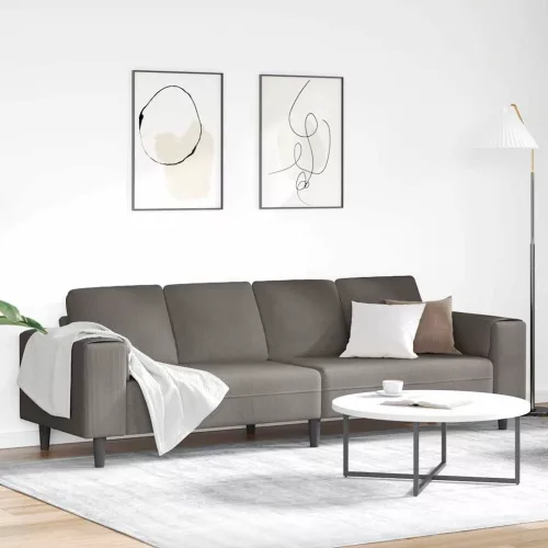 Kanapé Világosszürke 250 x 77 x 76 cm Bársonyos szövet