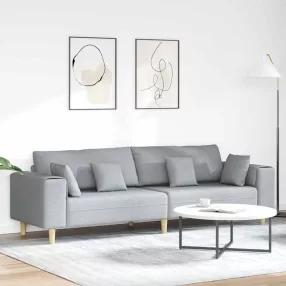 Kanapé Világosszürke 250 x 77 x 76 cm szövet