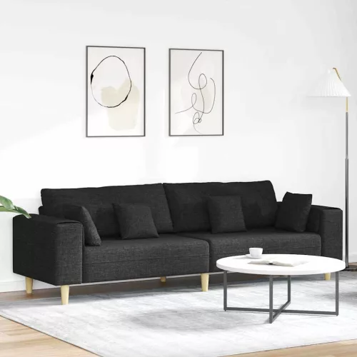 Kanapé Fekete 250 x 77 x 76 cm szövet