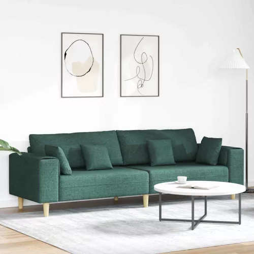 Kanapé Sötétzöld 250 x 77 x 76 cm szövet