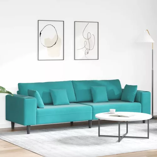 Kanapé Türkiz 250 x 77 x 76 cm Bársony