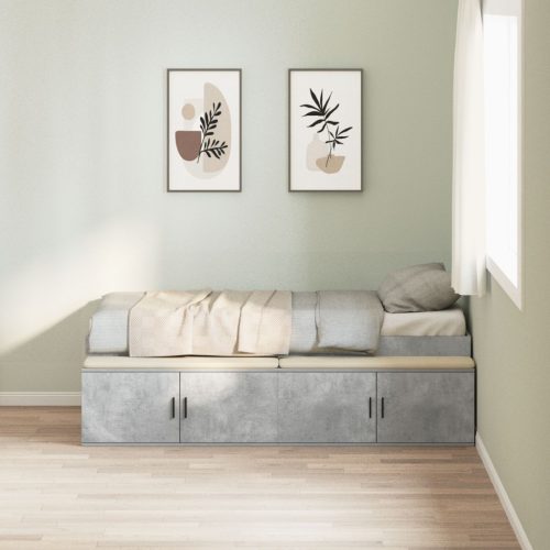 Tárolós ágykeret Beton szürke 100x200 cm