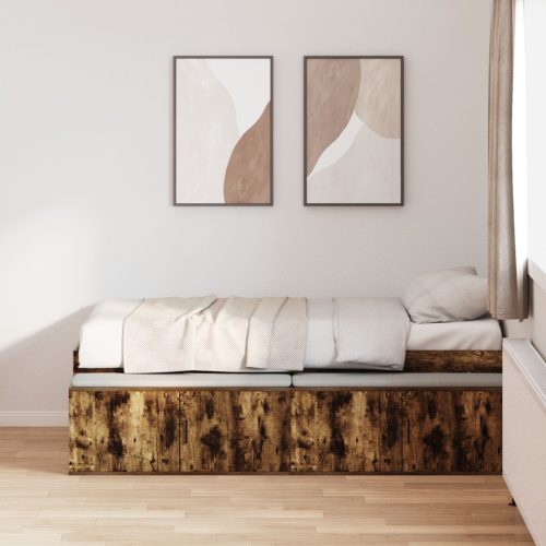 Tárolóágykeret Füstölt tölgy 100x200 cm