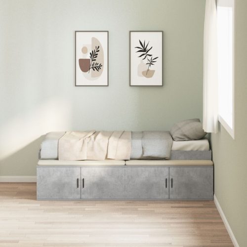 Tároló ágykeret Betonszürke 80x200 cm