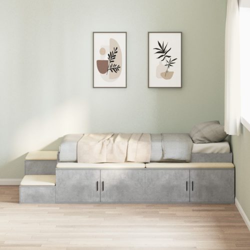 Tároló ágykeret Beton szürke 90x200 cm