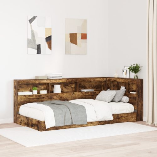 Könyveságy Füstölt Tölgy 90x190 cm Szerelt Fa