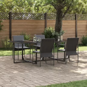   6 darabos Kerti Étkezőszett Párnákkal Acél és Textilén