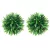 2 db zöld mesterséges boxwood gömbök LED fényekkel 30 cm
