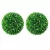 2 db zöld mesterséges boxwood gömbök LED fényekkel 38 cm