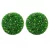 2 db zöld mesterséges boxwood gömbök LED fényekkel 55 cm