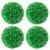 4 db zöld mesterséges boxwood gömbök LED fényekkel 12 cm