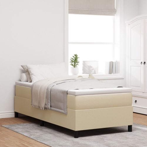 Boxspring Ágy Világosszürke Zöld Egyszemélyes Corduroy Szövet