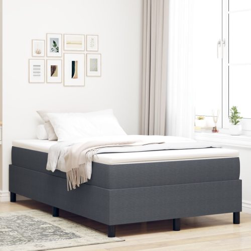 Boxspring Ágy Sötétszürke 120x200 cm Corduroy Szövet