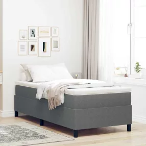 vidaXL Boxrugós ágy Világosszürke és fehér 80 x 200 cm
