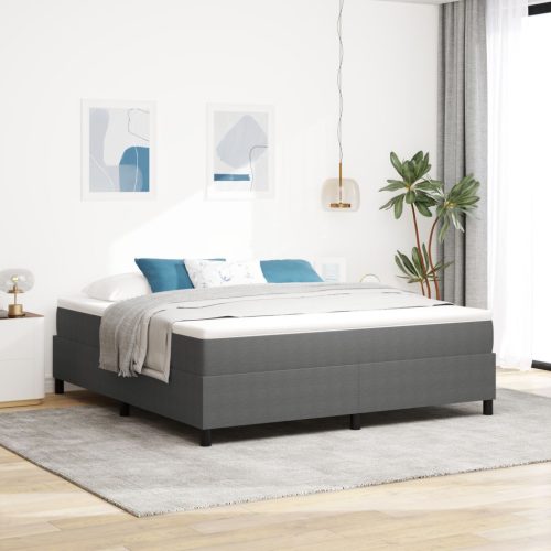 Boxspring Ágy Matraccal Világosszürke Super King Kordbársony