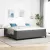 vidaXL Boxrugós ágy Világosszürke és fehér 200 x 200 cm