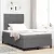 vidaXL Boxrugós ágy fejtámlával Világosszürke és fehér 120 x 190 cm
