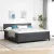 vidaXL LED Box Spring Ágy Sötétszürke és Fehér 200 x 200 cm