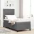 vidaXL LED Box Spring Ágy Világosszürke és fehér 90 x 200 cm