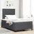 vidaXL LED Box Spring Ágy Sötétszürke és Fehér 120 x 190 cm