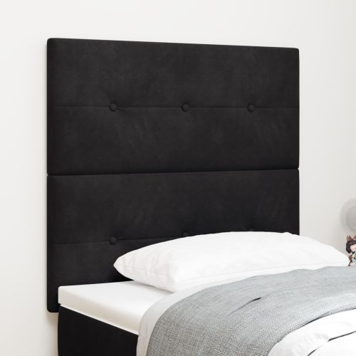 Fejtámla Gombos Tűzéssel Fekete 80 cm Bársony