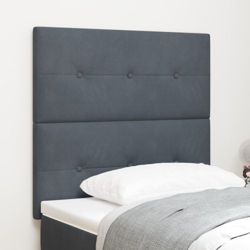 Fejtámla Gombos Teljesen Szürke 100 cm Bársony