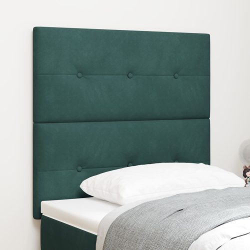 Fejtámla Gombos Ráncolt Sötét Zöld 100 cm Bársony