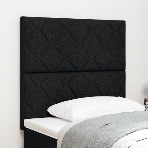 Fejtámla Gyémánt Blokkok Mintás Fekete 100 cm Textil, Fejtámla Gyémánt Blokkok Mintás Fekete 200 cm Textil